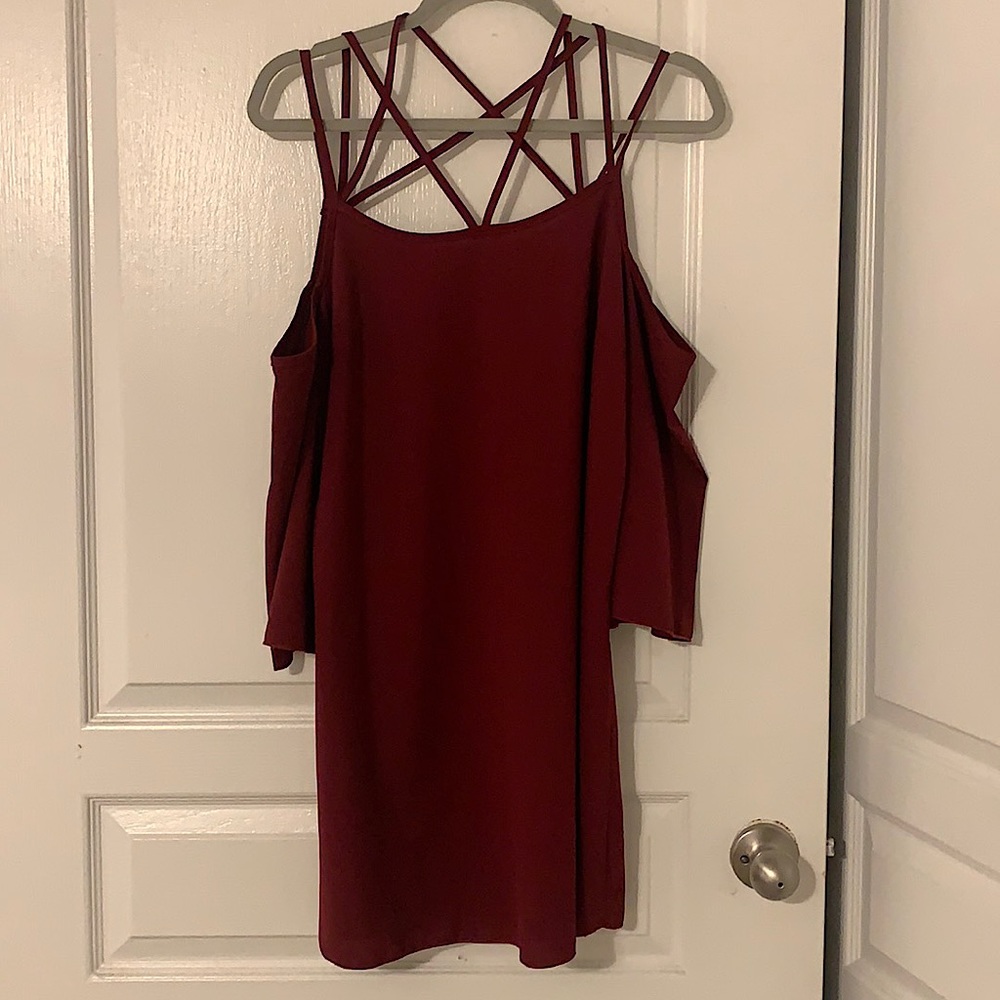 Straps Dress with Bell Sleeves